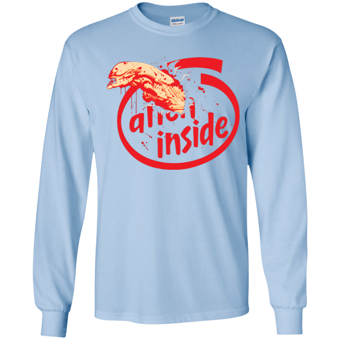 T-Shirts Light Blue / YS Alien Inside Youth Long Sleeve T-Shirt