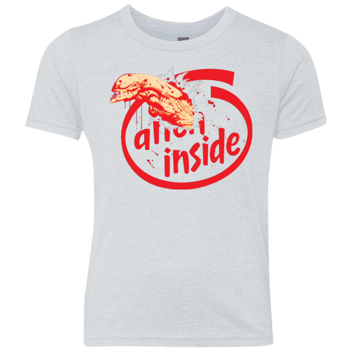 T-Shirts Heather White / YXS Alien Inside Youth Triblend T-Shirt