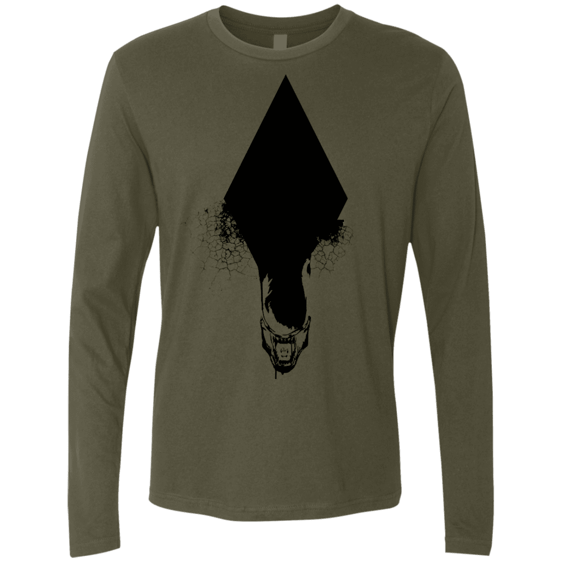 T-Shirts Military Green / S Alien Men's Premium Long Sleeve