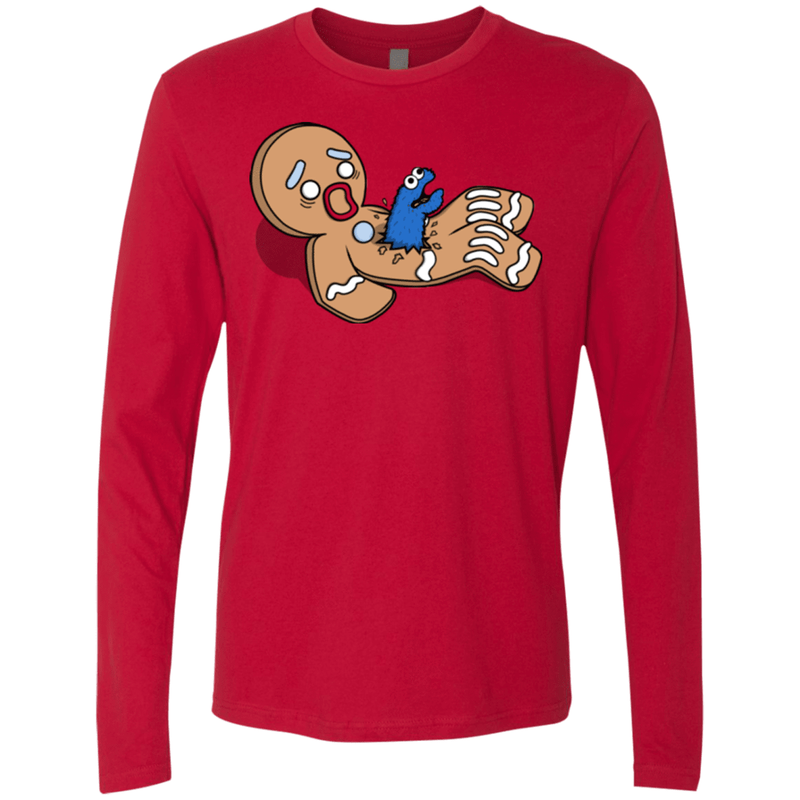 T-Shirts Red / S Alien Nom Nom Men's Premium Long Sleeve