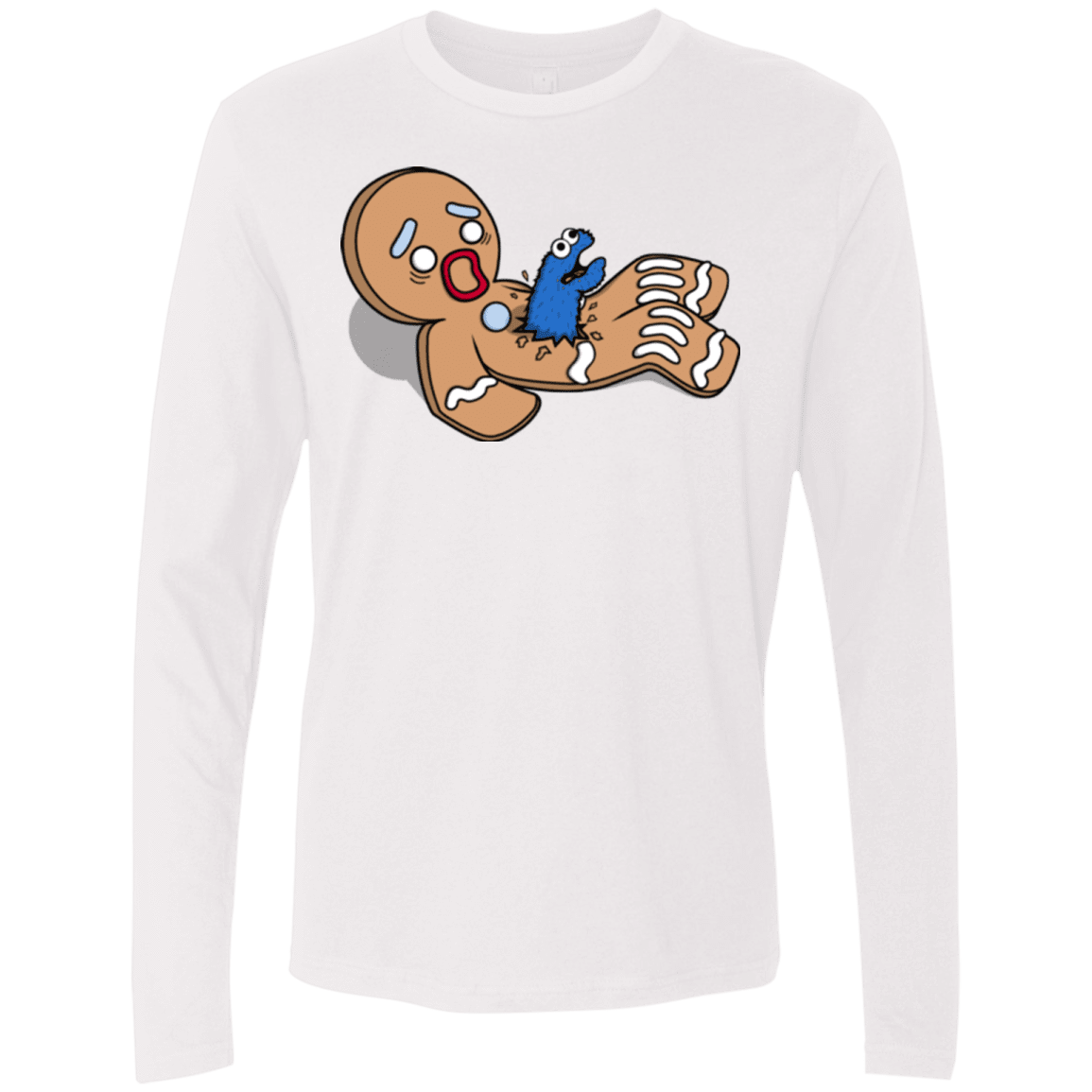 T-Shirts White / S Alien Nom Nom Men's Premium Long Sleeve