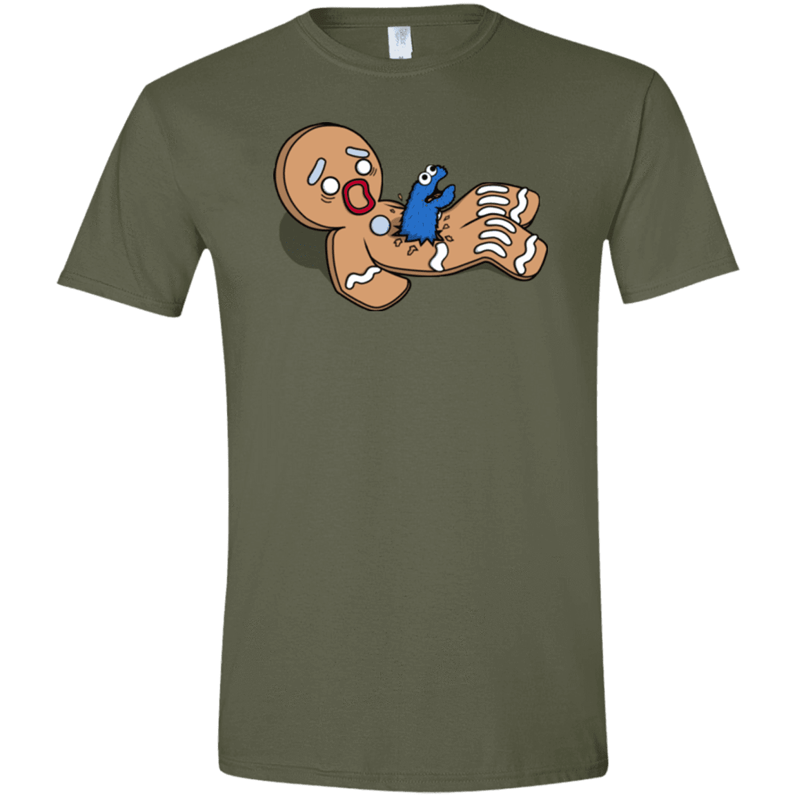 T-Shirts Military Green / S Alien Nom Nom Men's Semi-Fitted Softstyle