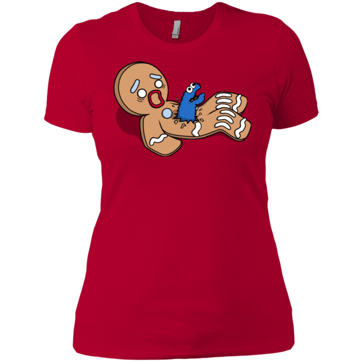 T-Shirts Red / X-Small Alien Nom Nom Women's Premium T-Shirt