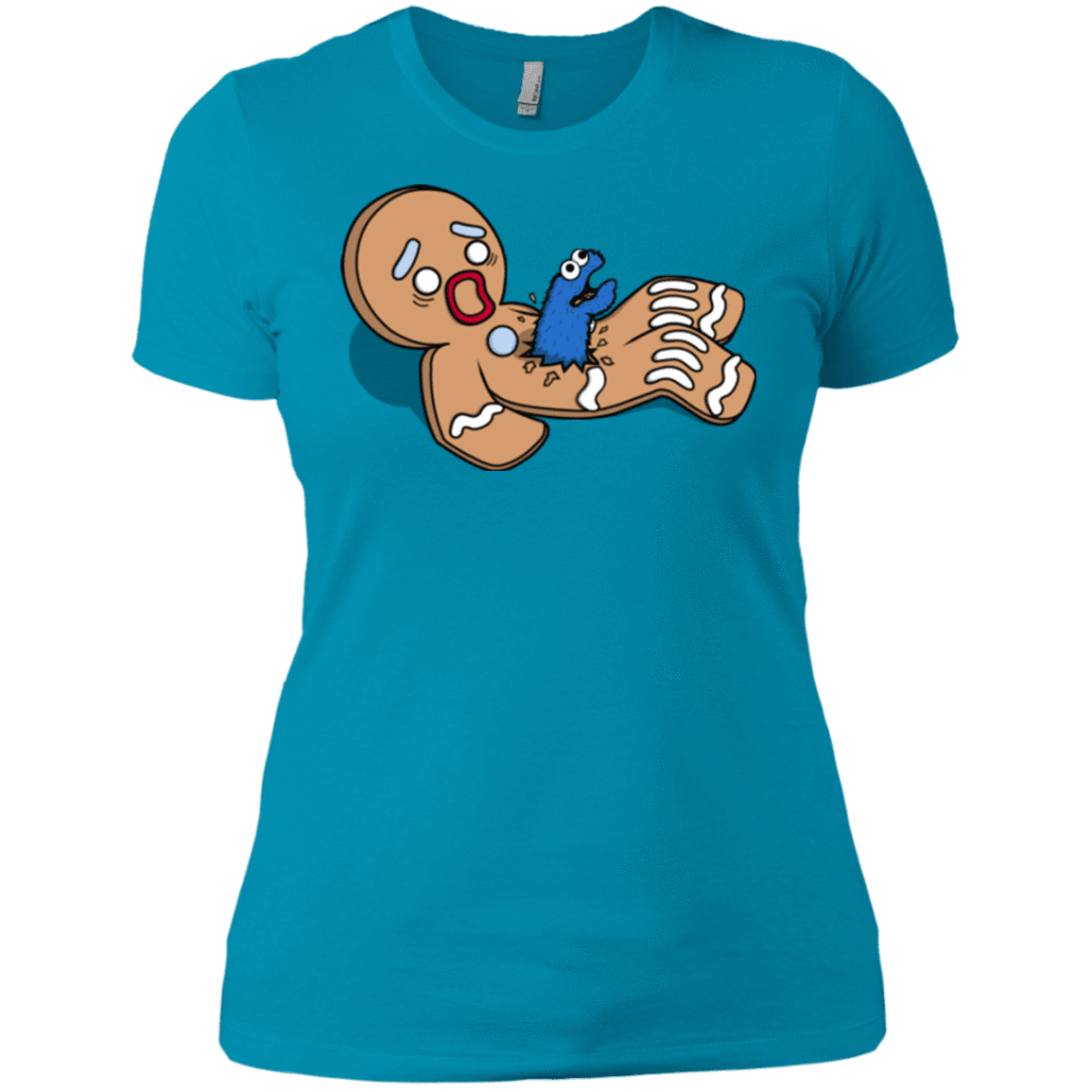 T-Shirts Turquoise / X-Small Alien Nom Nom Women's Premium T-Shirt
