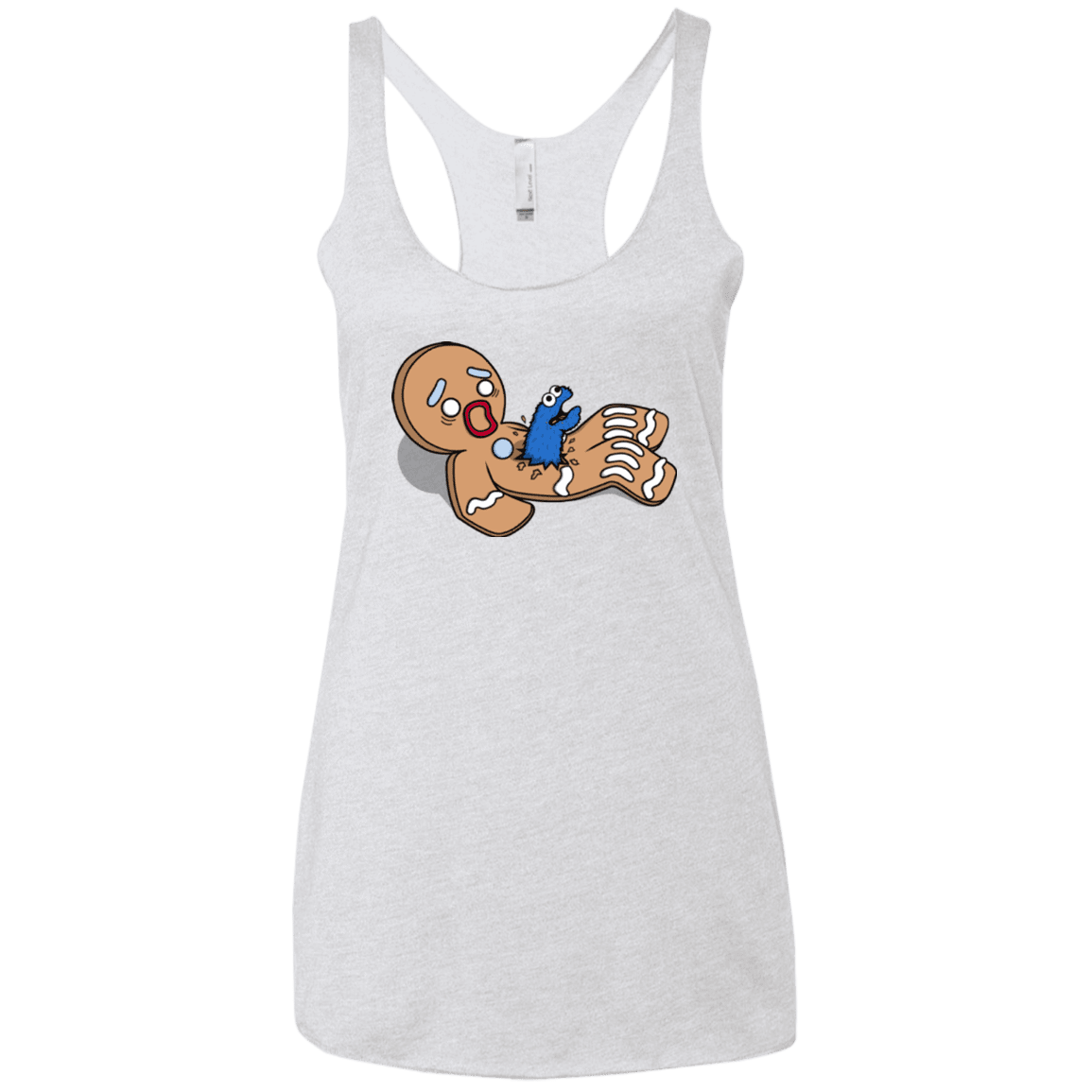T-Shirts Heather White / X-Small Alien Nom Nom Women's Triblend Racerback Tank