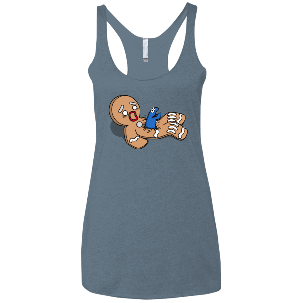 T-Shirts Indigo / X-Small Alien Nom Nom Women's Triblend Racerback Tank