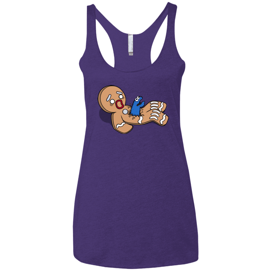 T-Shirts Purple Rush / X-Small Alien Nom Nom Women's Triblend Racerback Tank