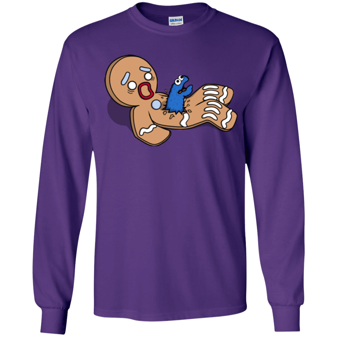 T-Shirts Purple / YS Alien Nom Nom Youth Long Sleeve T-Shirt