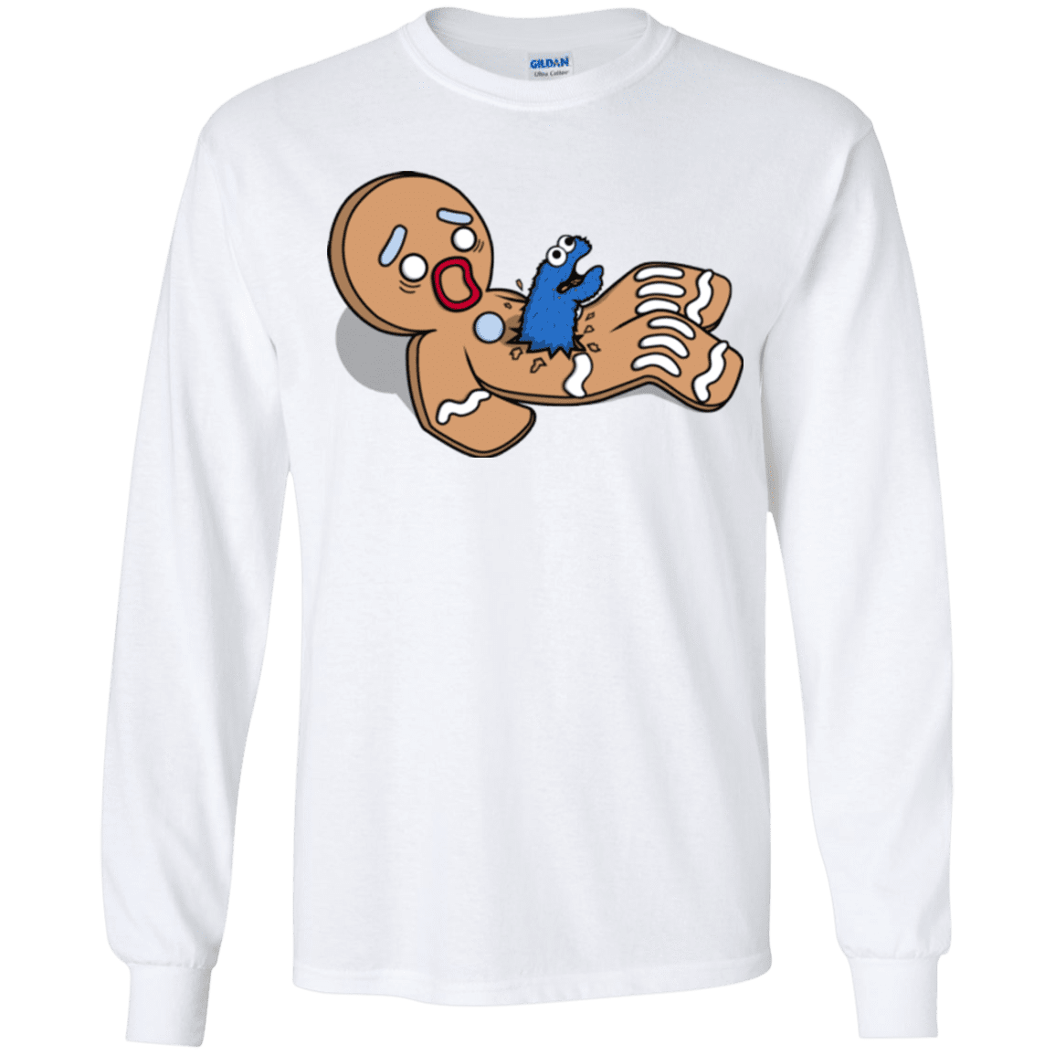 T-Shirts White / YS Alien Nom Nom Youth Long Sleeve T-Shirt