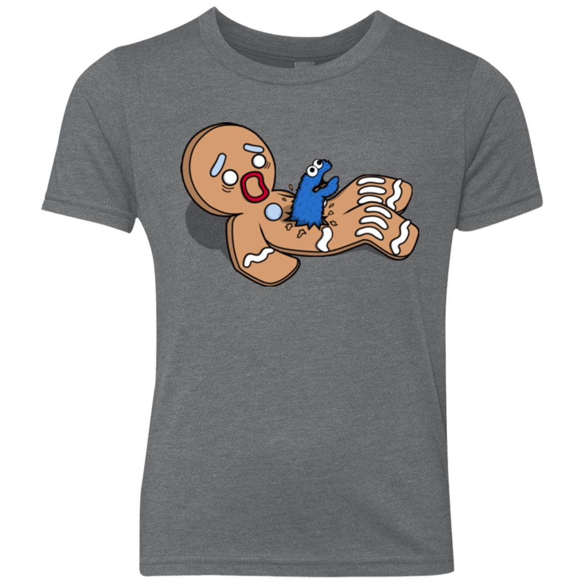 T-Shirts Premium Heather / YXS Alien Nom Nom Youth Triblend T-Shirt