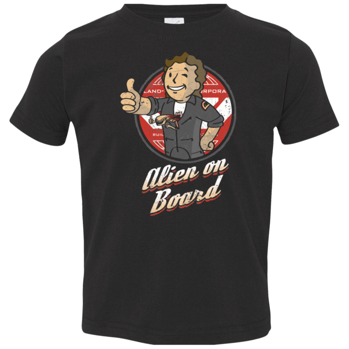T-Shirts Black / 2T Alien on Board Toddler Premium T-Shirt