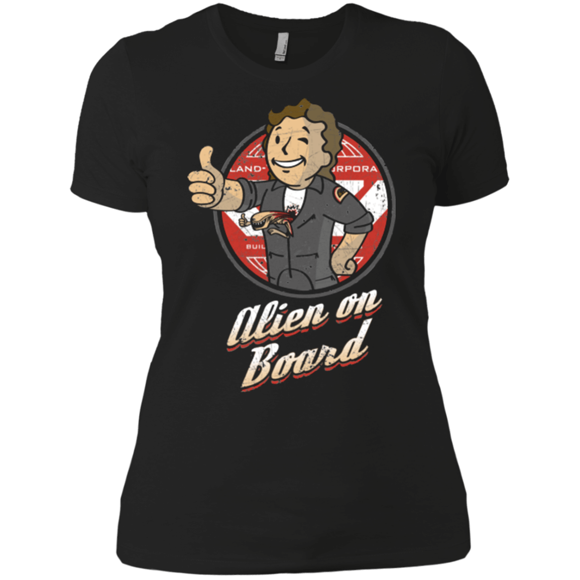 T-Shirts Black / X-Small Alien on Board Women's Premium T-Shirt