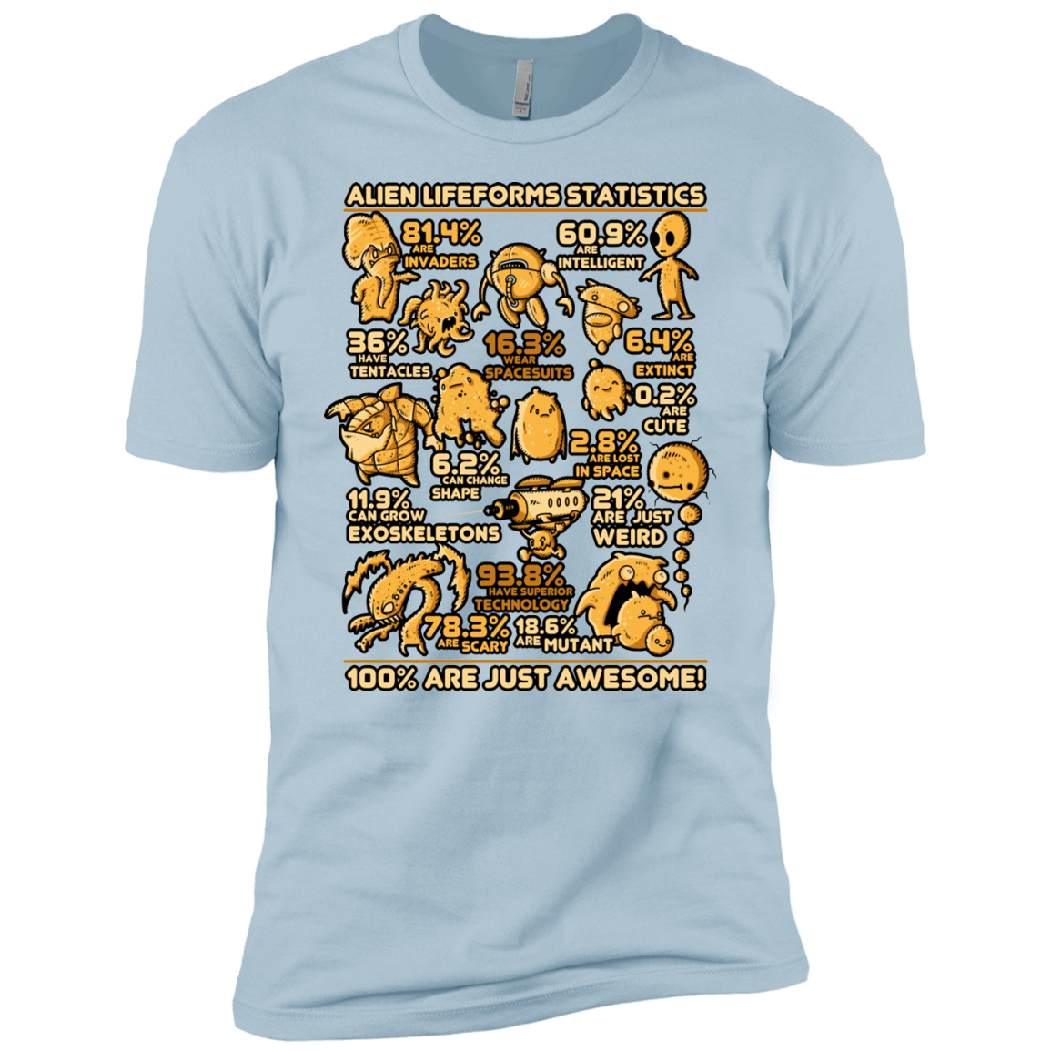 T-Shirts Light Blue / YXS Alien Statistics Boys Premium T-Shirt