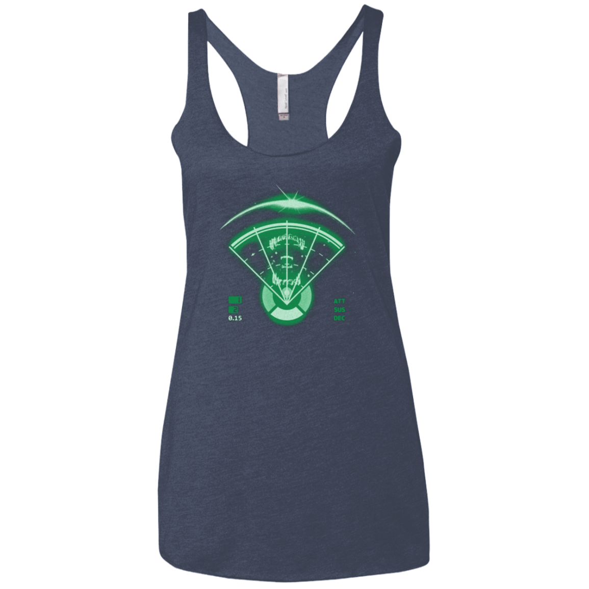T-Shirts Vintage Navy / X-Small Alien Tracking Women's Triblend Racerback Tank