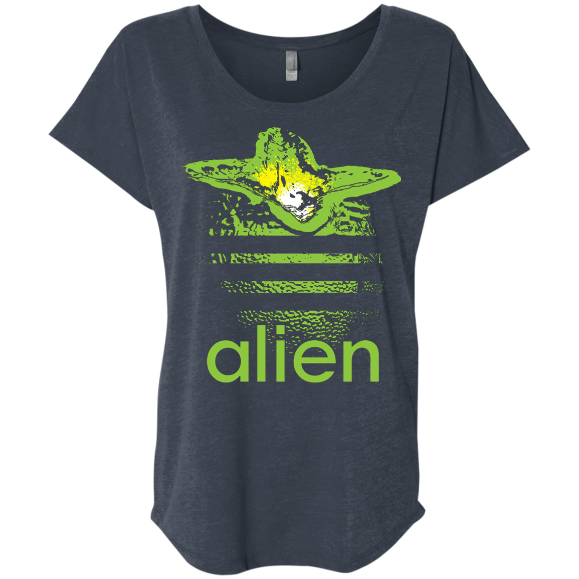 T-Shirts Vintage Navy / X-Small Alien Triblend Dolman Sleeve