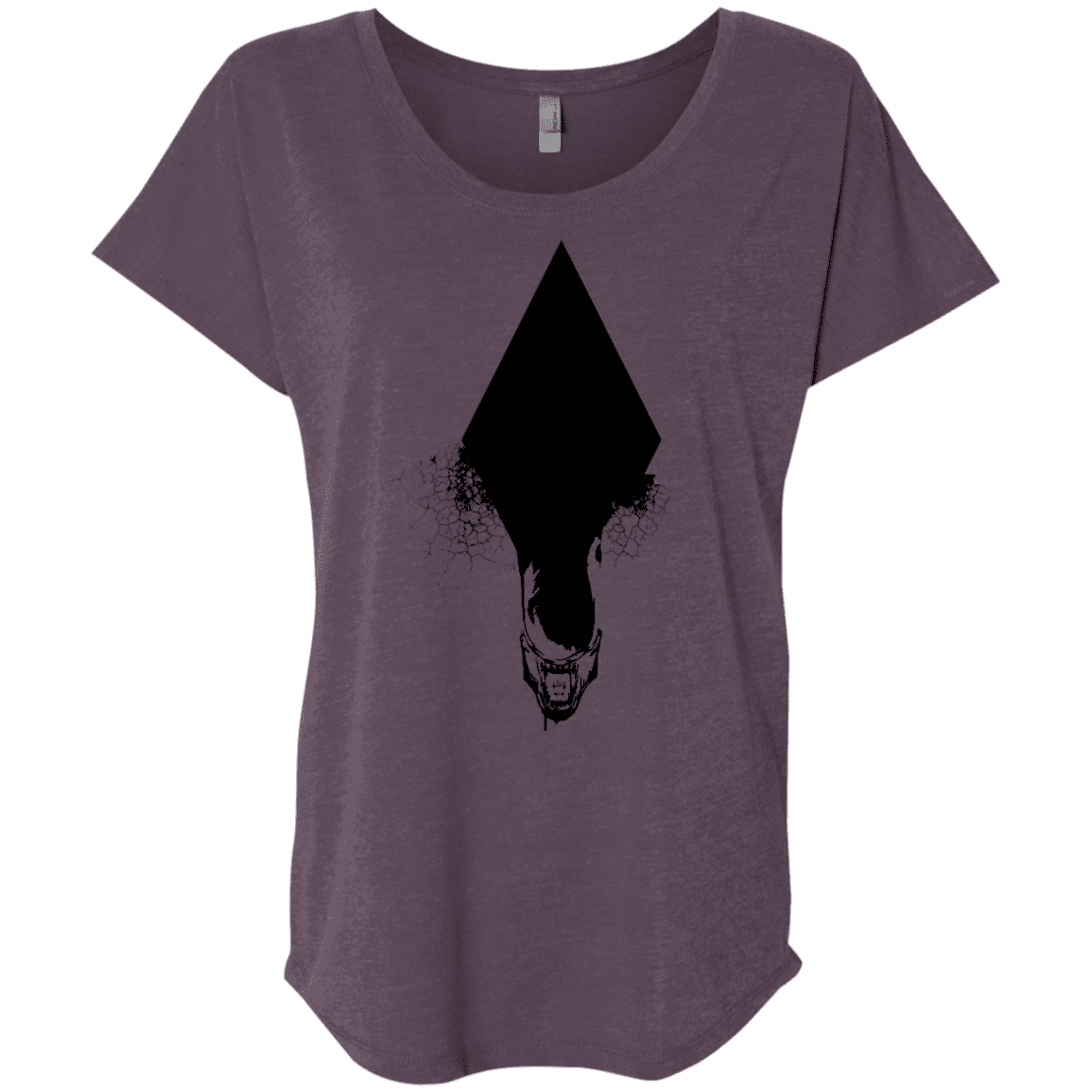 T-Shirts Vintage Purple / X-Small Alien Triblend Dolman Sleeve