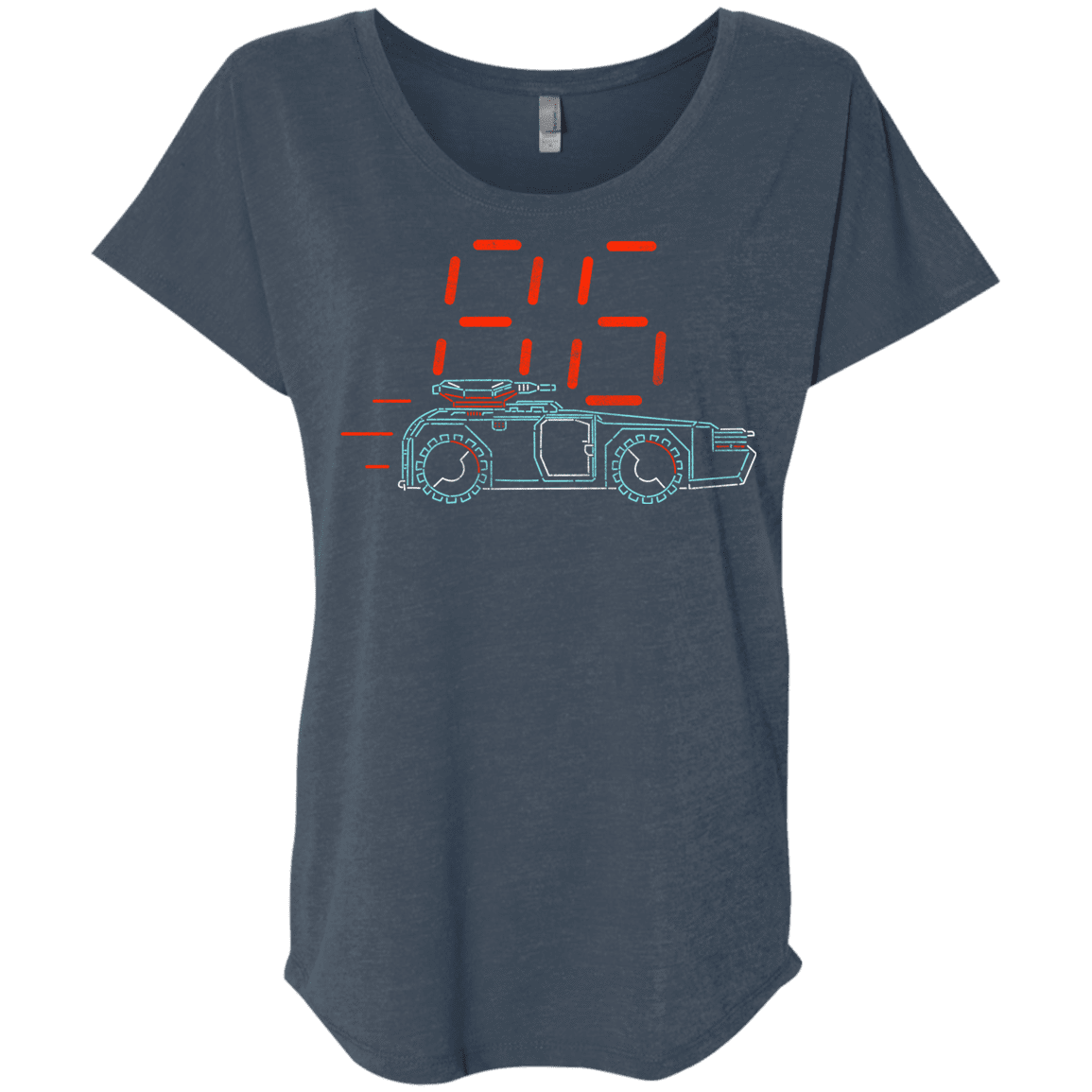 T-Shirts Indigo / X-Small Aliens 86 Triblend Dolman Sleeve