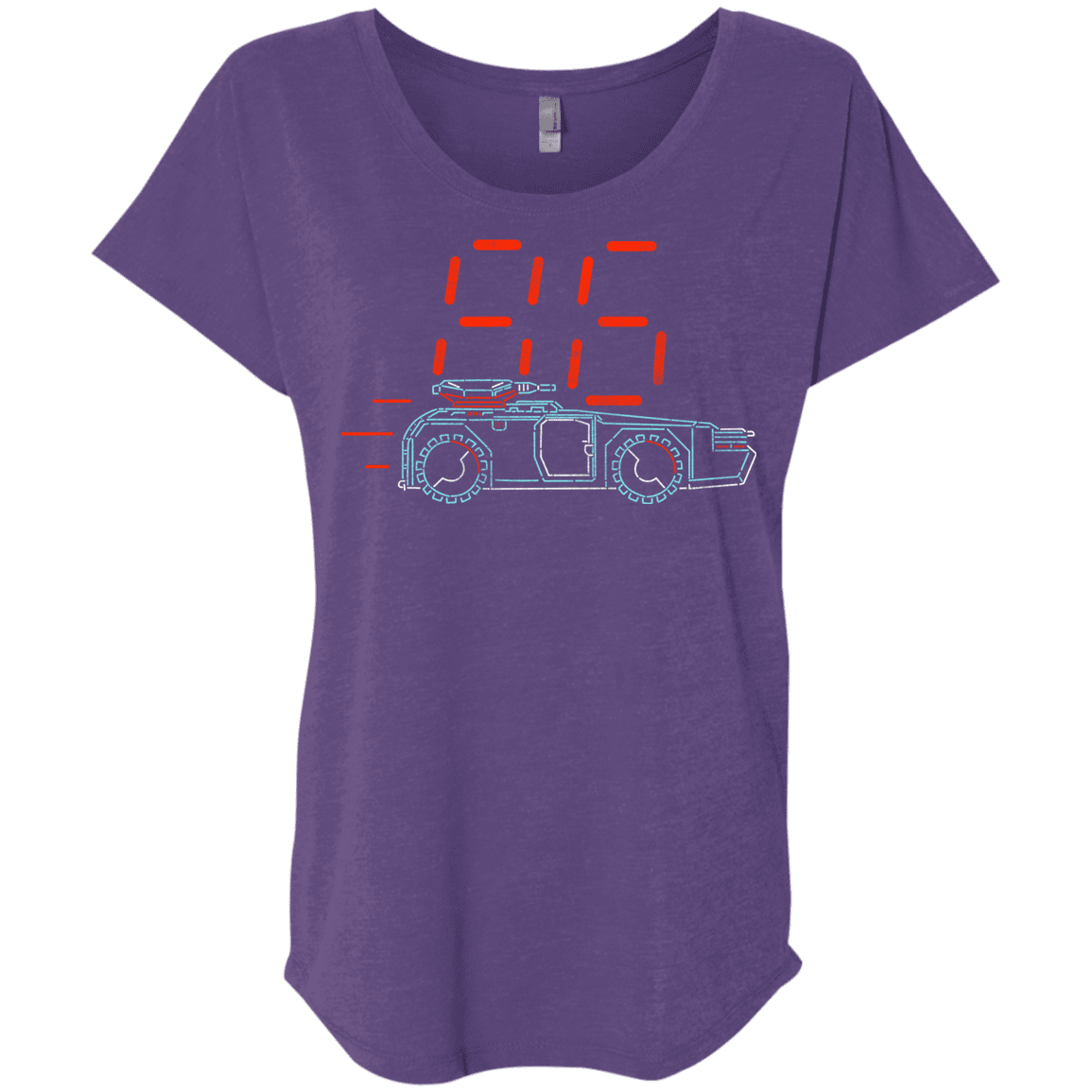 T-Shirts Purple Rush / X-Small Aliens 86 Triblend Dolman Sleeve