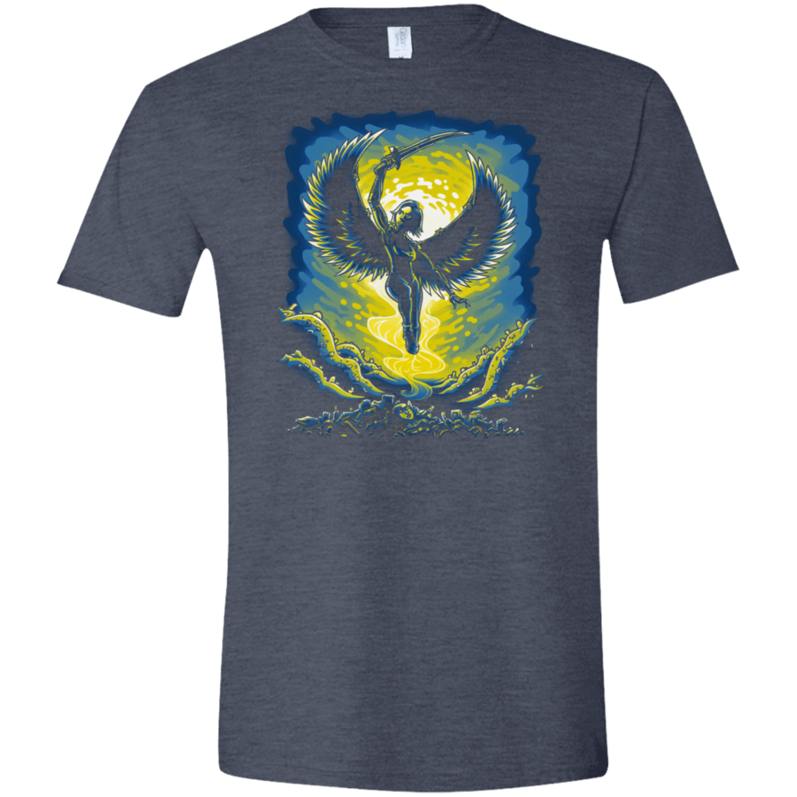 T-Shirts Heather Navy / S Alita Battle Angel Men's Semi-Fitted Softstyle