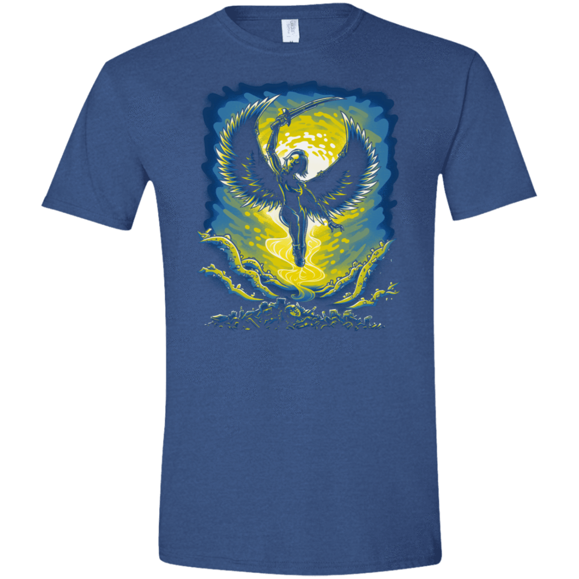 T-Shirts Heather Royal / X-Small Alita Battle Angel Men's Semi-Fitted Softstyle