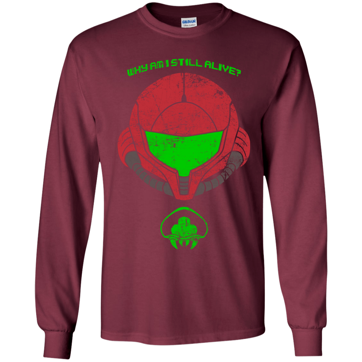 T-Shirts Maroon / YS Alive Youth Long Sleeve T-Shirt