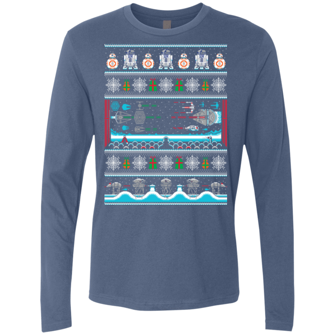 T-Shirts Indigo / Small All I Want 4 Xmas Men's Premium Long Sleeve