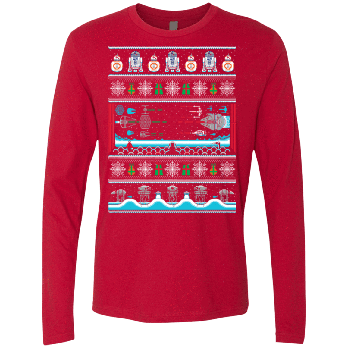 T-Shirts Red / Small All I Want 4 Xmas Men's Premium Long Sleeve