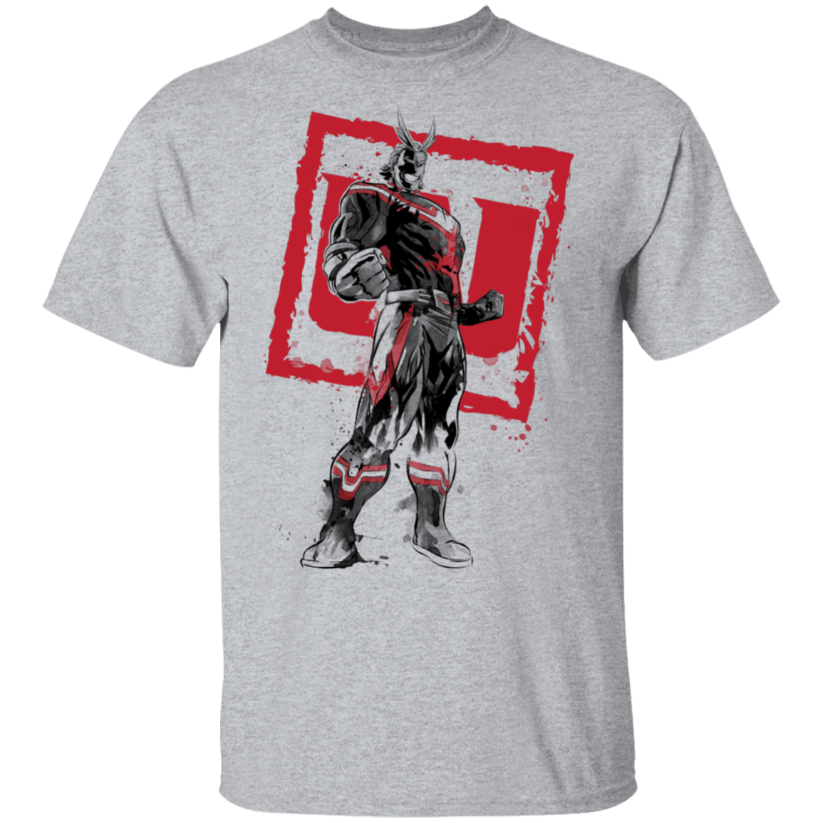 T-Shirts Sport Grey / S All Might sumi-e T-Shirt