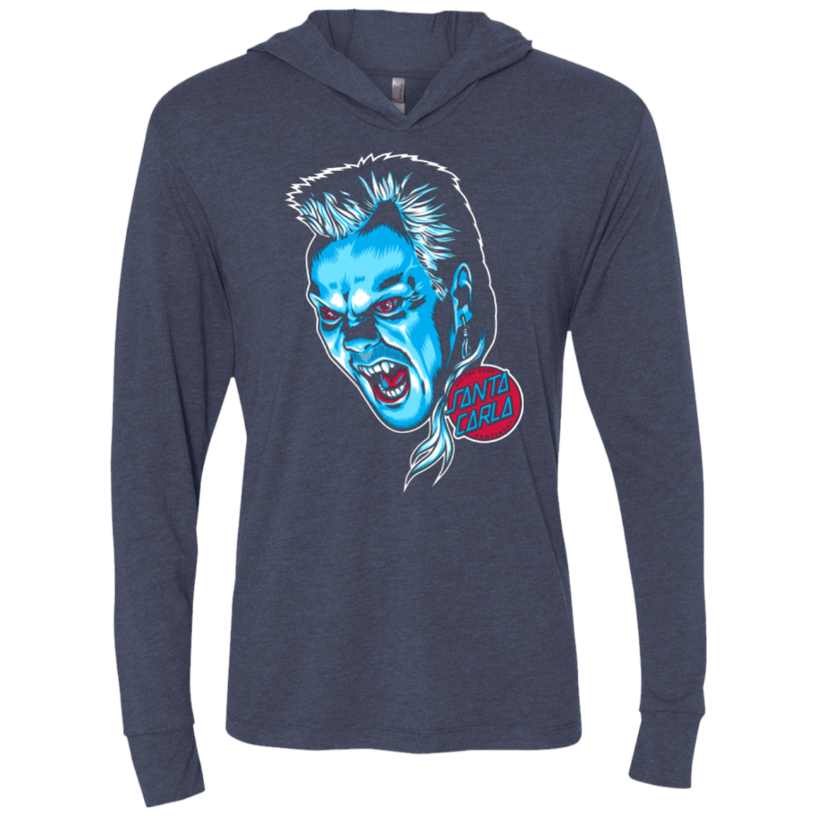 T-Shirts Vintage Navy / X-Small All The Damn Vampires Triblend Long Sleeve Hoodie Tee