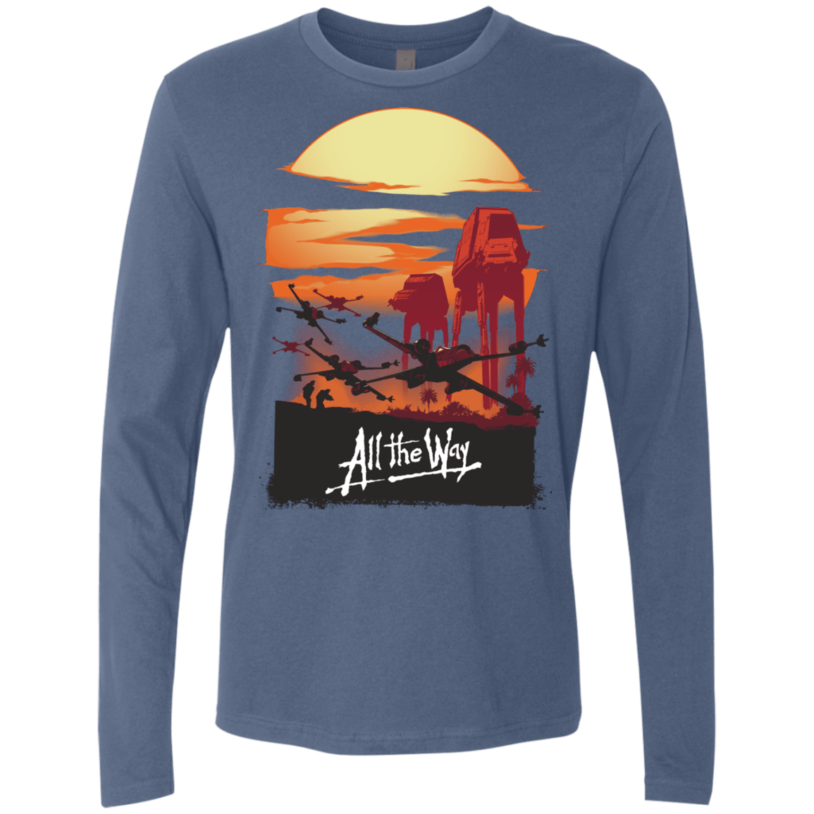 T-Shirts Indigo / Small All The Way Men's Premium Long Sleeve