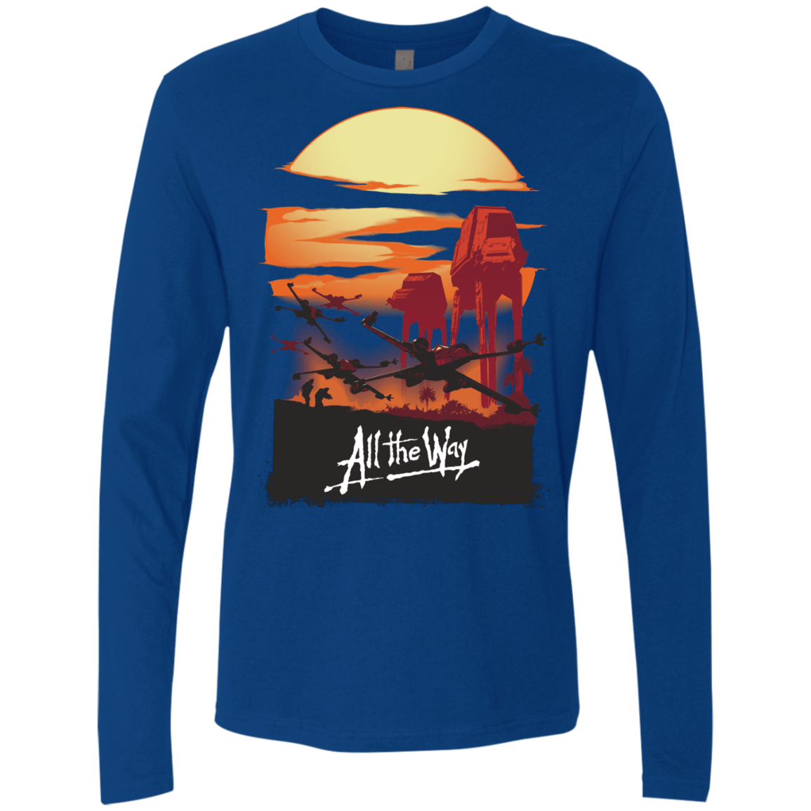 T-Shirts Royal / Small All The Way Men's Premium Long Sleeve
