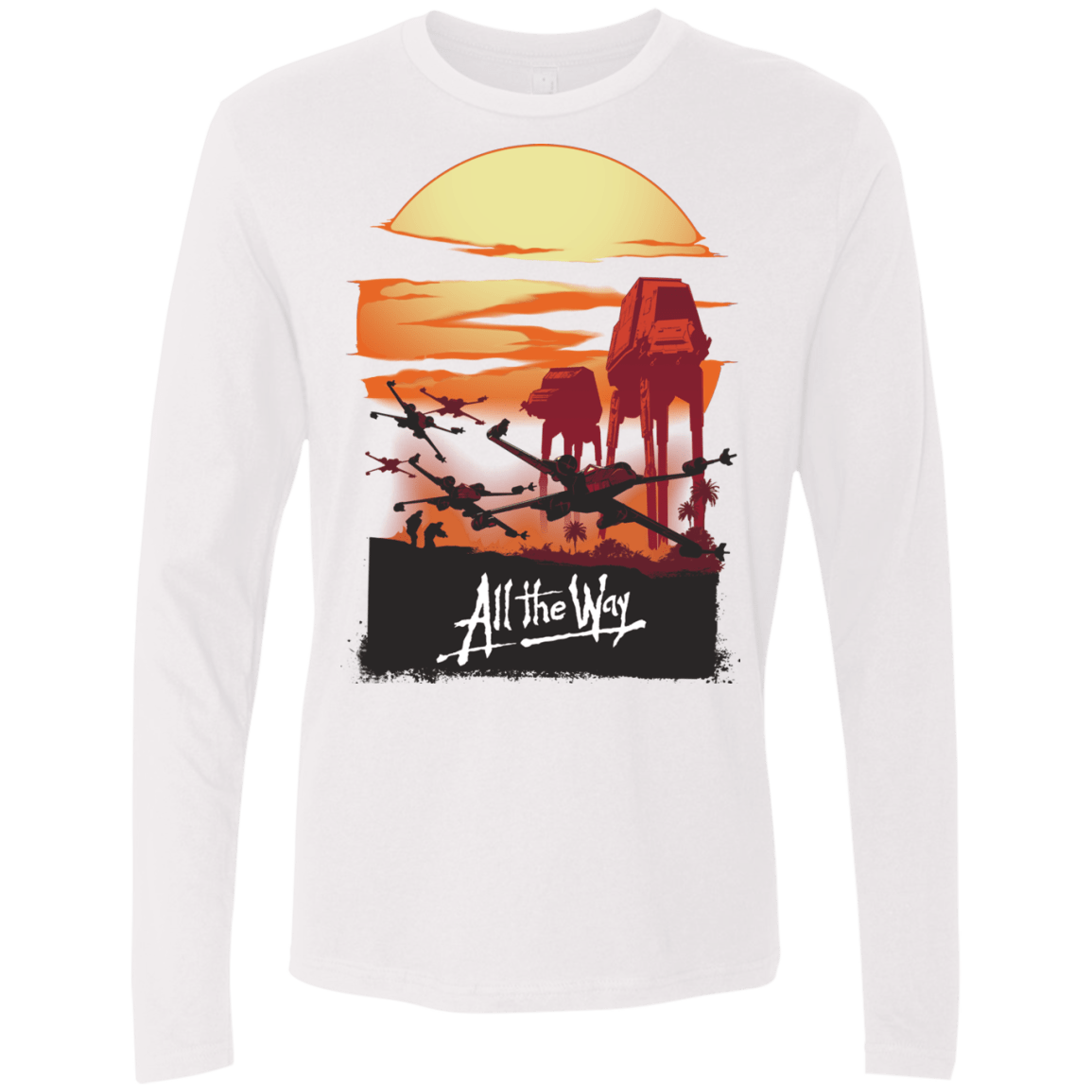 T-Shirts White / Small All The Way Men's Premium Long Sleeve