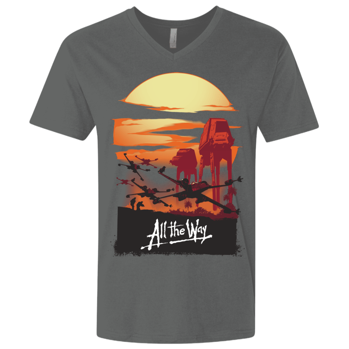 T-Shirts Heavy Metal / X-Small All The Way Men's Premium V-Neck