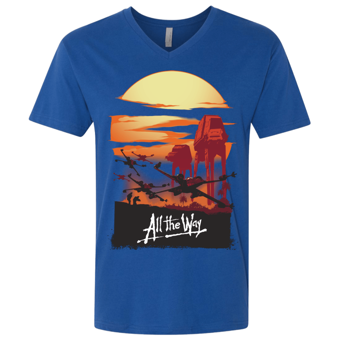 T-Shirts Royal / X-Small All The Way Men's Premium V-Neck