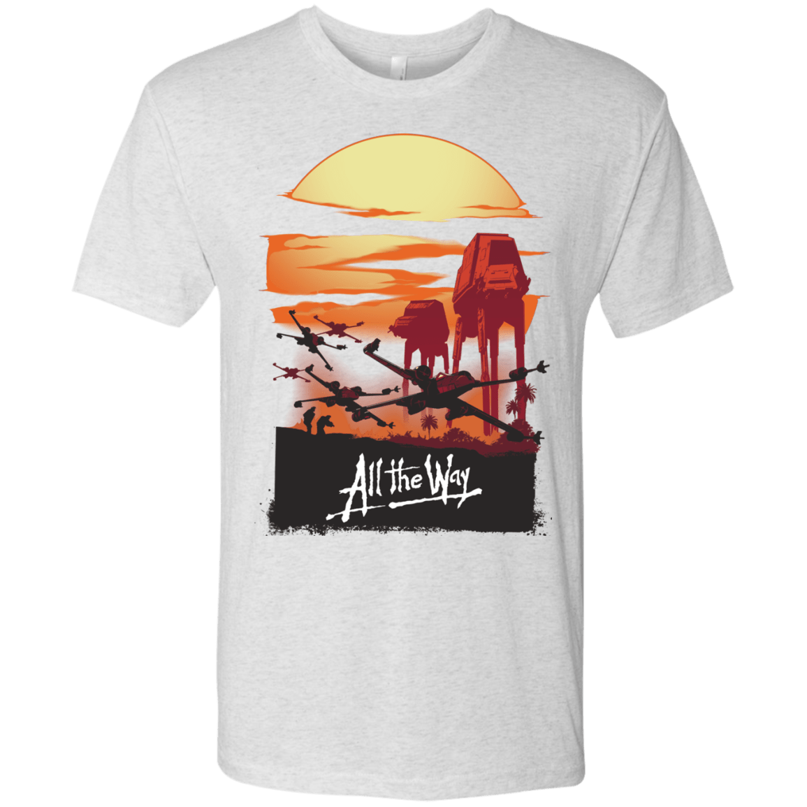 T-Shirts Heather White / Small All The Way Men's Triblend T-Shirt