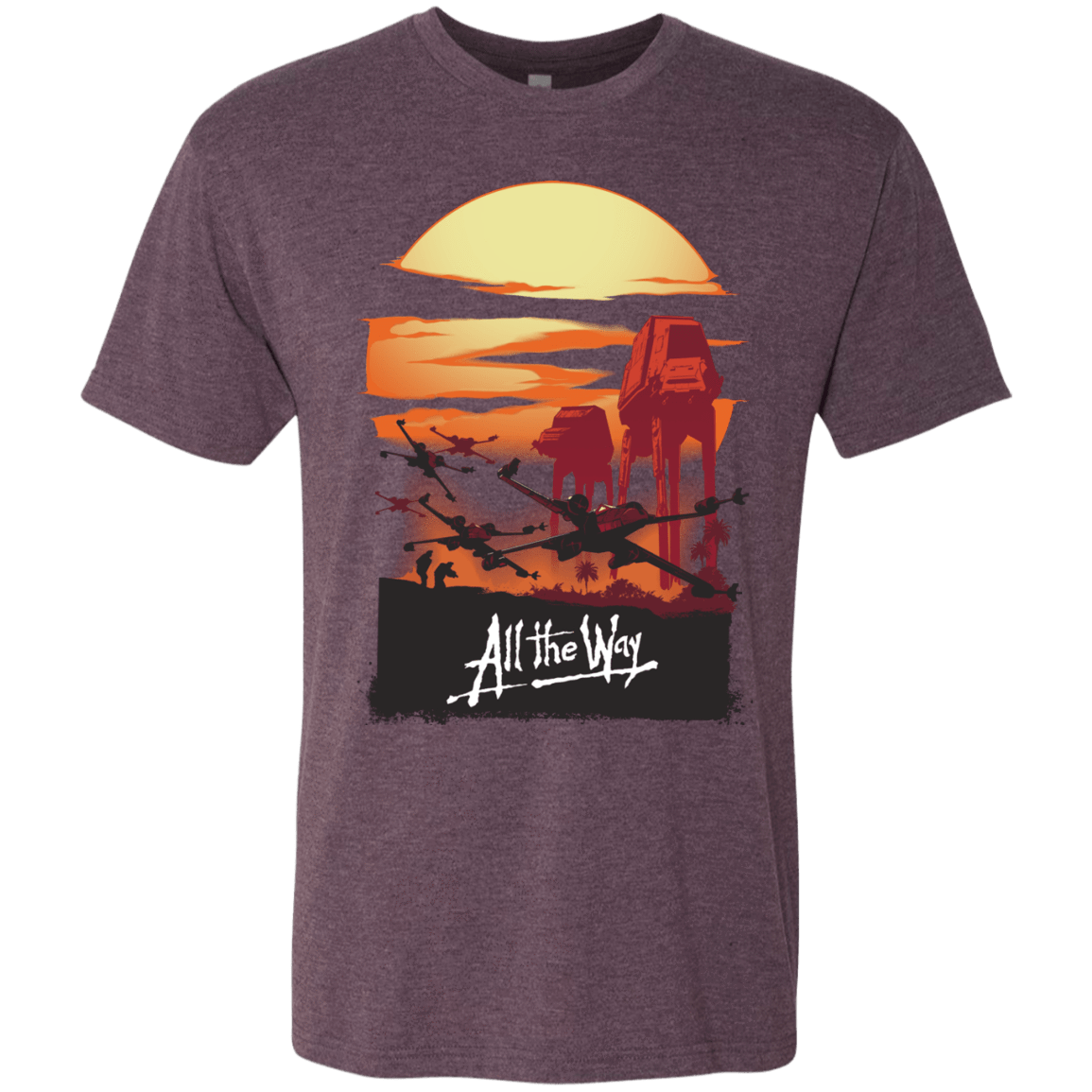 T-Shirts Vintage Purple / Small All The Way Men's Triblend T-Shirt