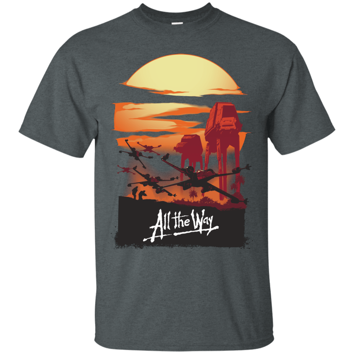 T-Shirts Dark Heather / Small All The Way T-Shirt