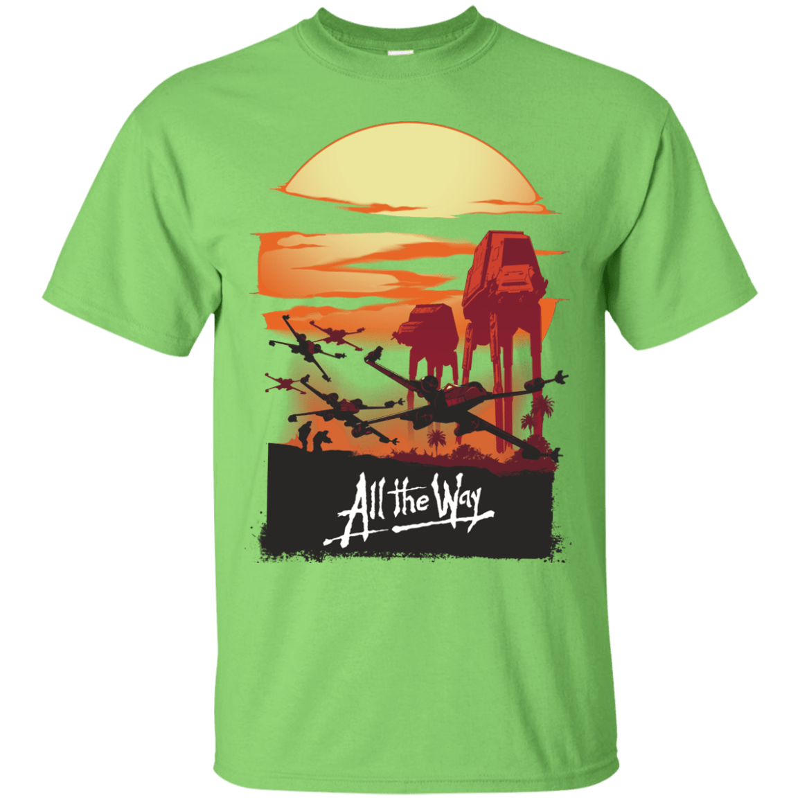 T-Shirts Lime / Small All The Way T-Shirt