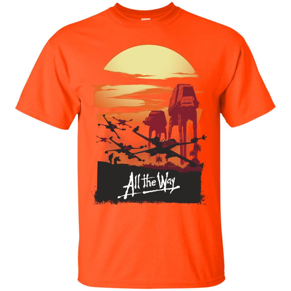 T-Shirts Orange / Small All The Way T-Shirt