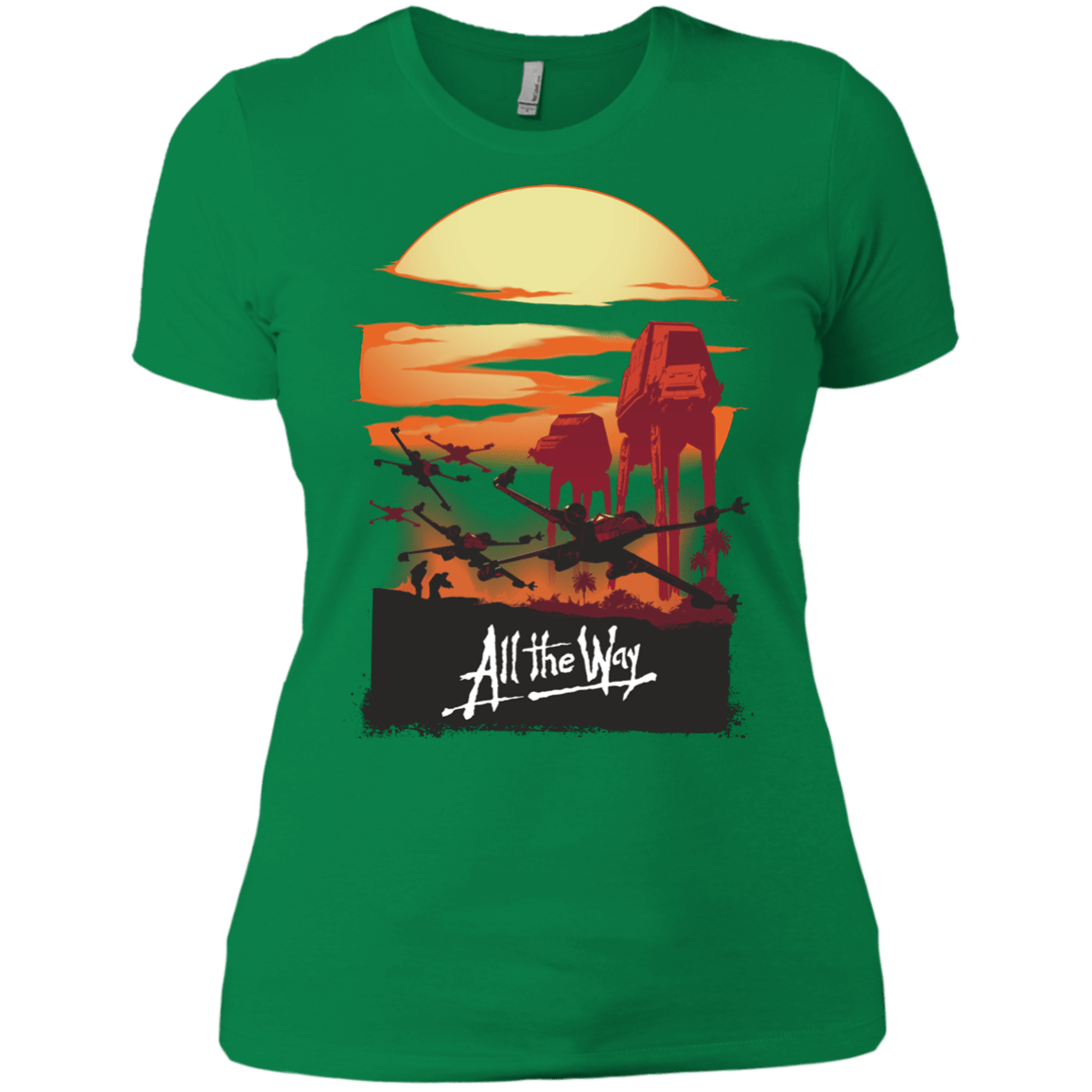 T-Shirts Kelly Green / X-Small All The Way Women's Premium T-Shirt
