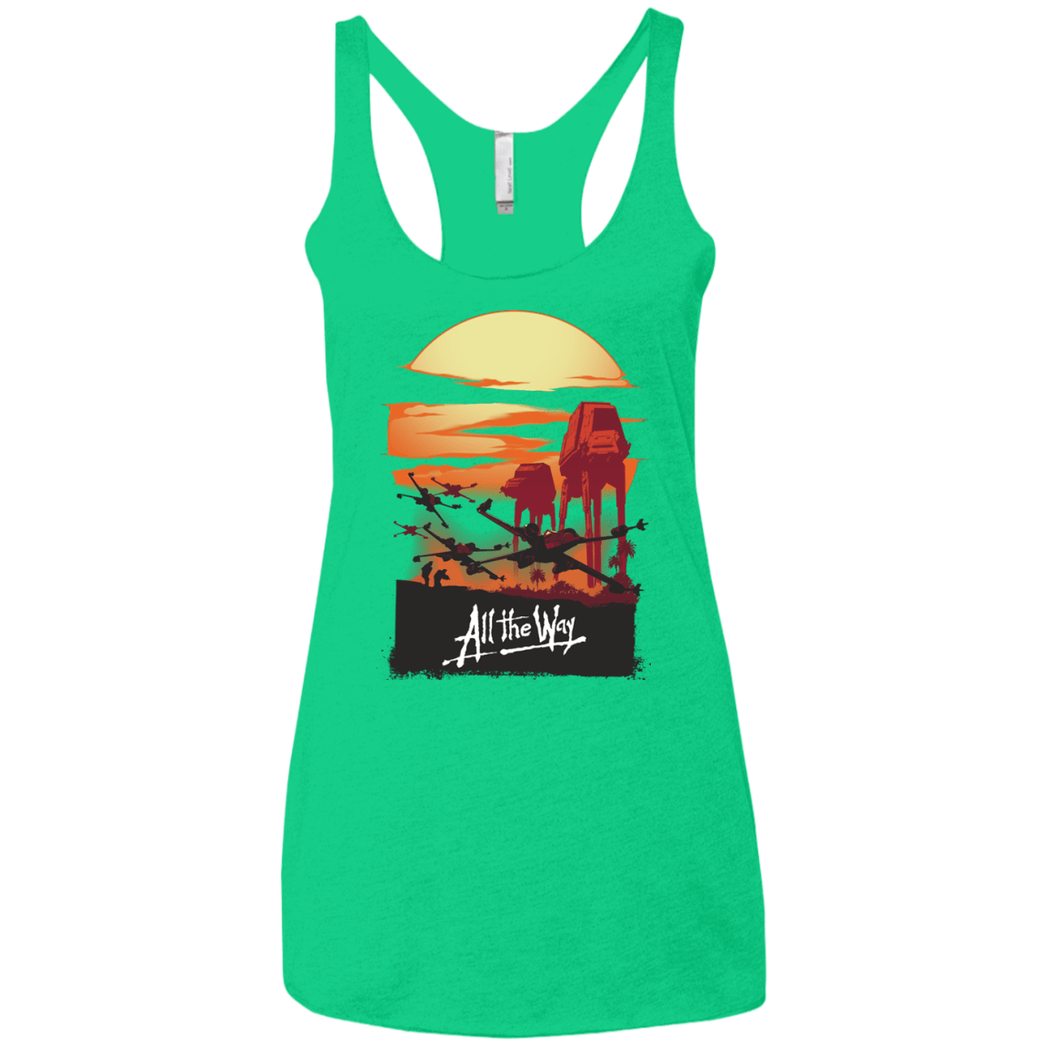 T-Shirts Envy / X-Small All The Way Women's Triblend Racerback Tank