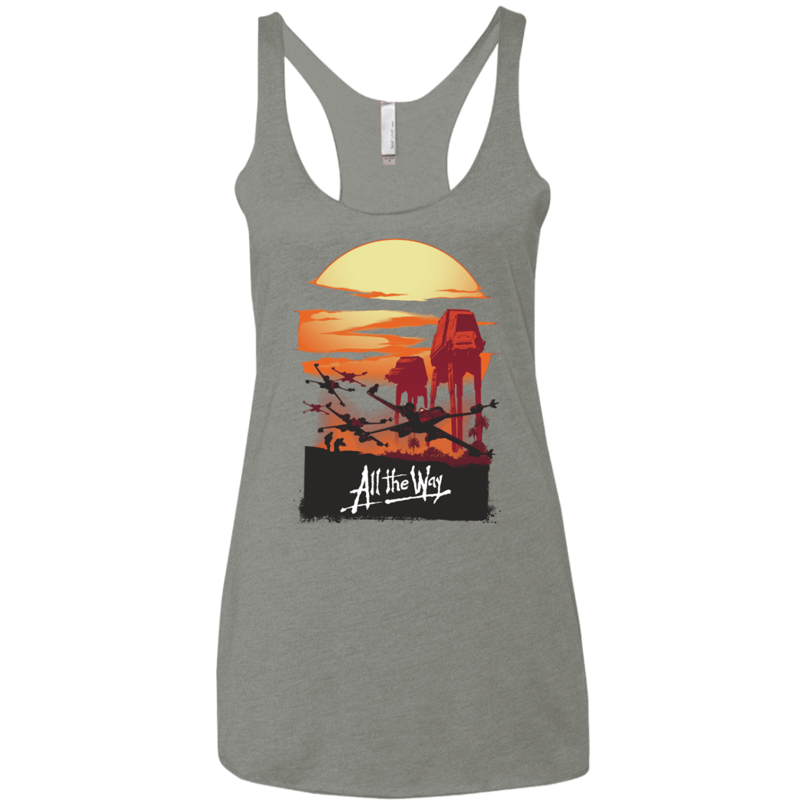 T-Shirts Venetian Grey / X-Small All The Way Women's Triblend Racerback Tank