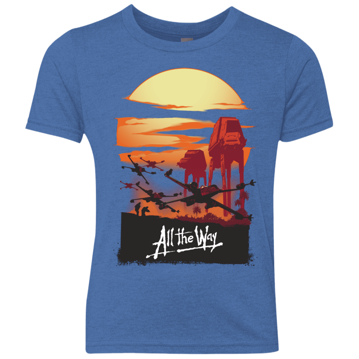 T-Shirts Vintage Royal / YXS All The Way Youth Triblend T-Shirt