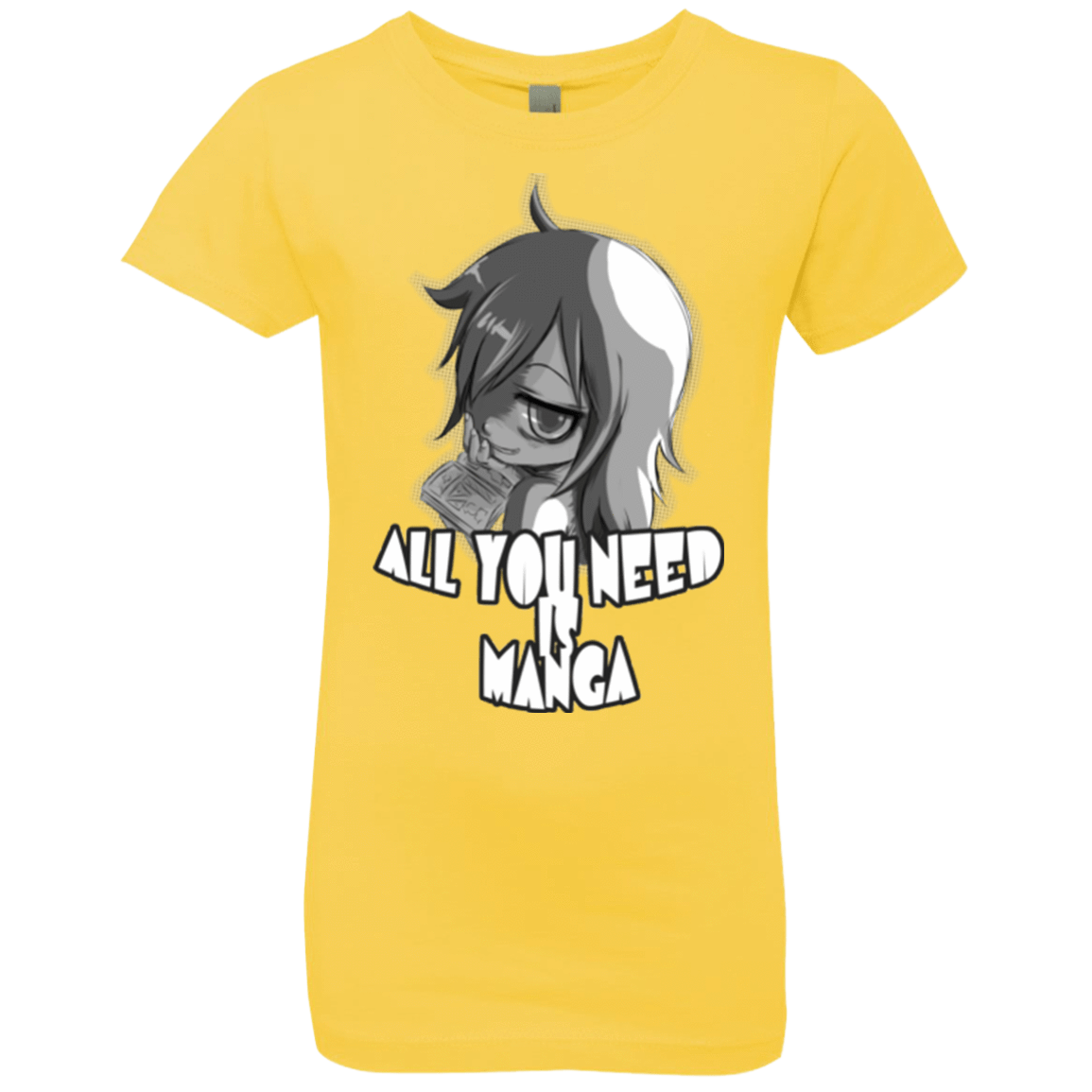T-Shirts Vibrant Yellow / YXS All You Need is Manga Girls Premium T-Shirt