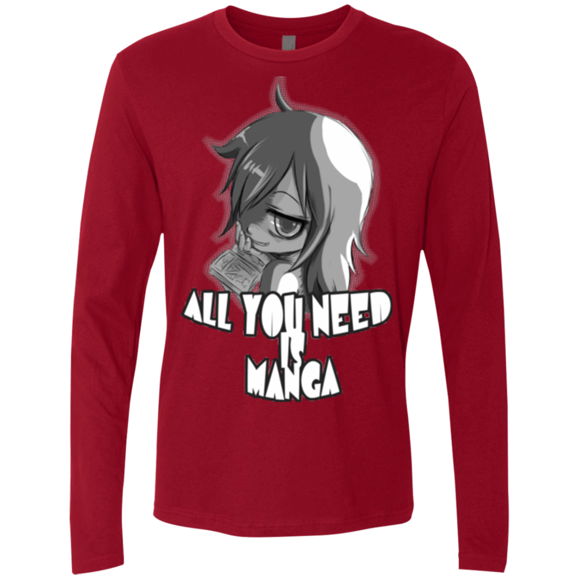 T-Shirts Cardinal / Small All You Need is Manga Men's Premium Long Sleeve