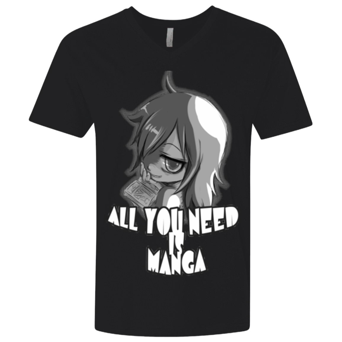 T-Shirts Black / X-Small All You Need is Manga Men's Premium V-Neck