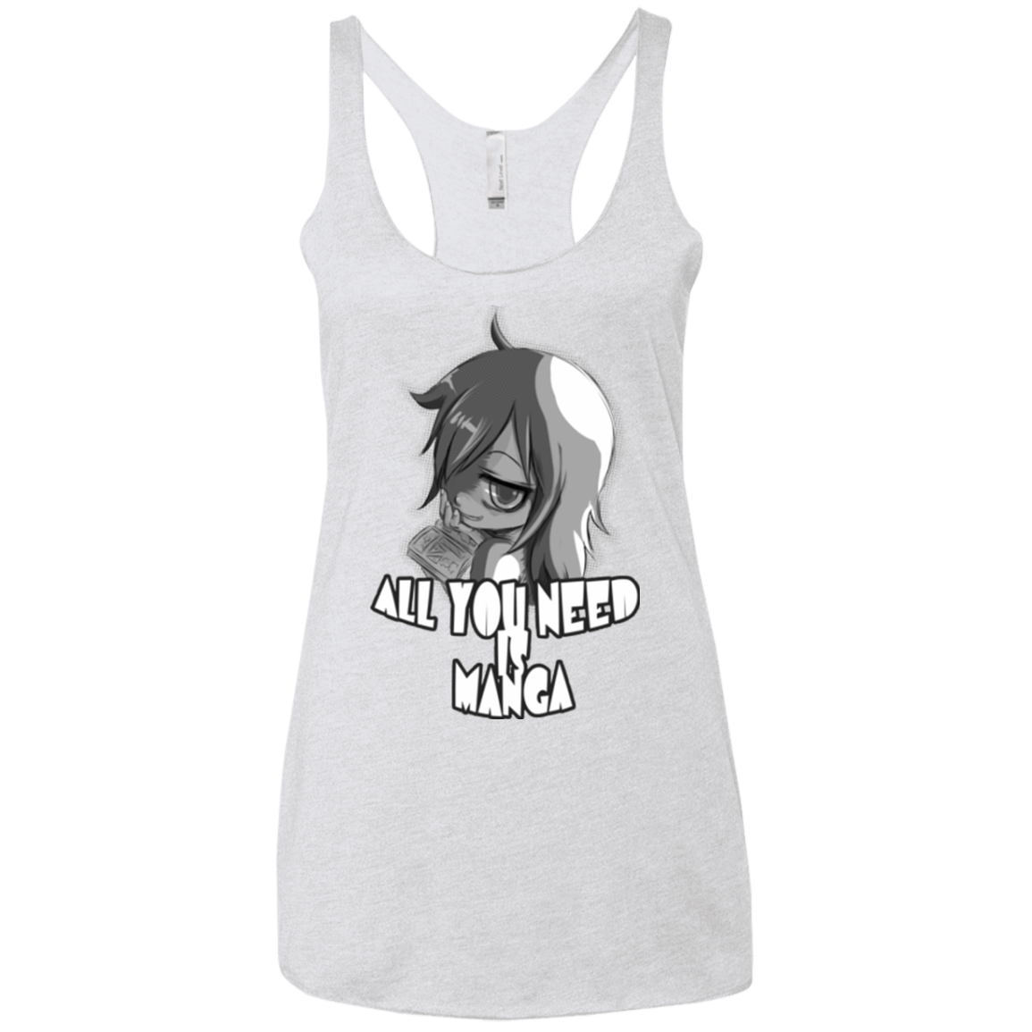 T-Shirts Heather White / X-Small All You Need is Manga Women's Triblend Racerback Tank