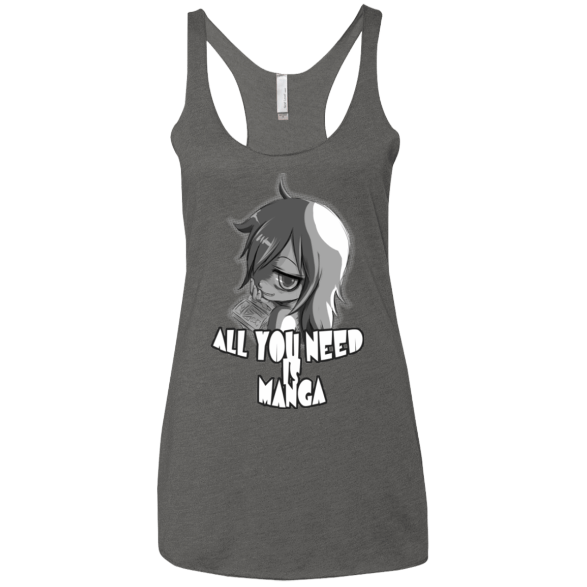T-Shirts Premium Heather / X-Small All You Need is Manga Women's Triblend Racerback Tank