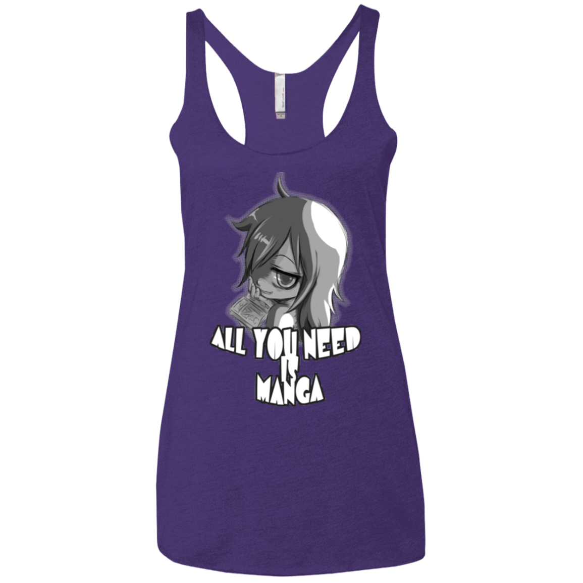 T-Shirts Purple / X-Small All You Need is Manga Women's Triblend Racerback Tank