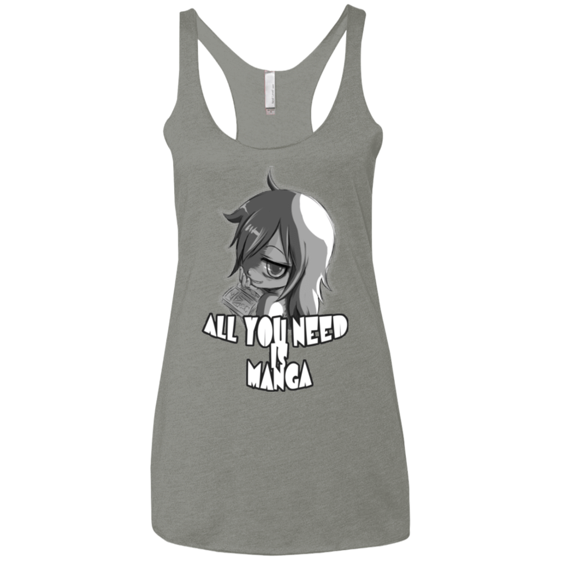 T-Shirts Venetian Grey / X-Small All You Need is Manga Women's Triblend Racerback Tank